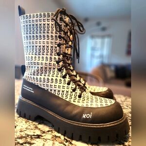 DOLLS KILL Koi Footwear F*CK IT UP Chunky Boots 💀